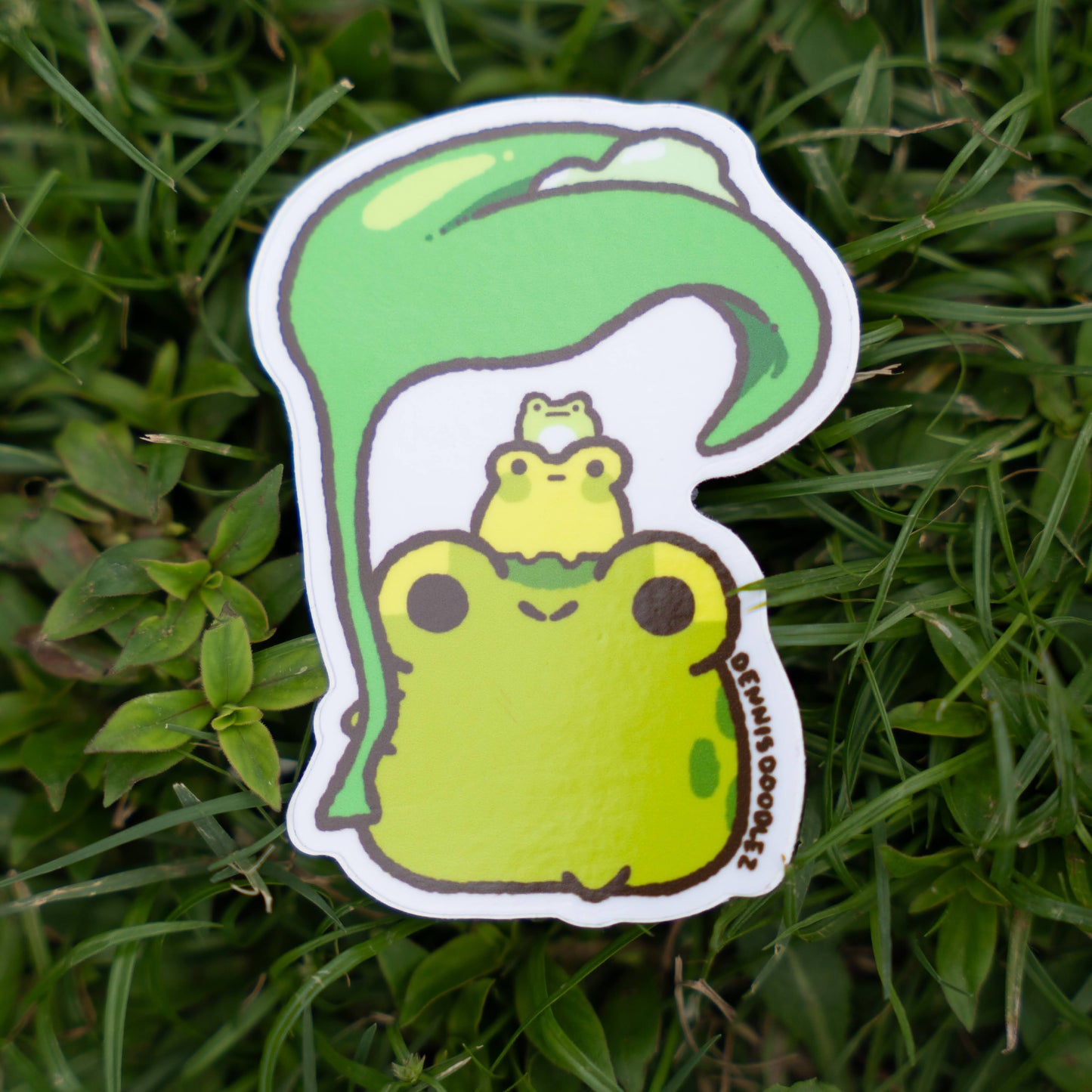 frog leaf large sticker