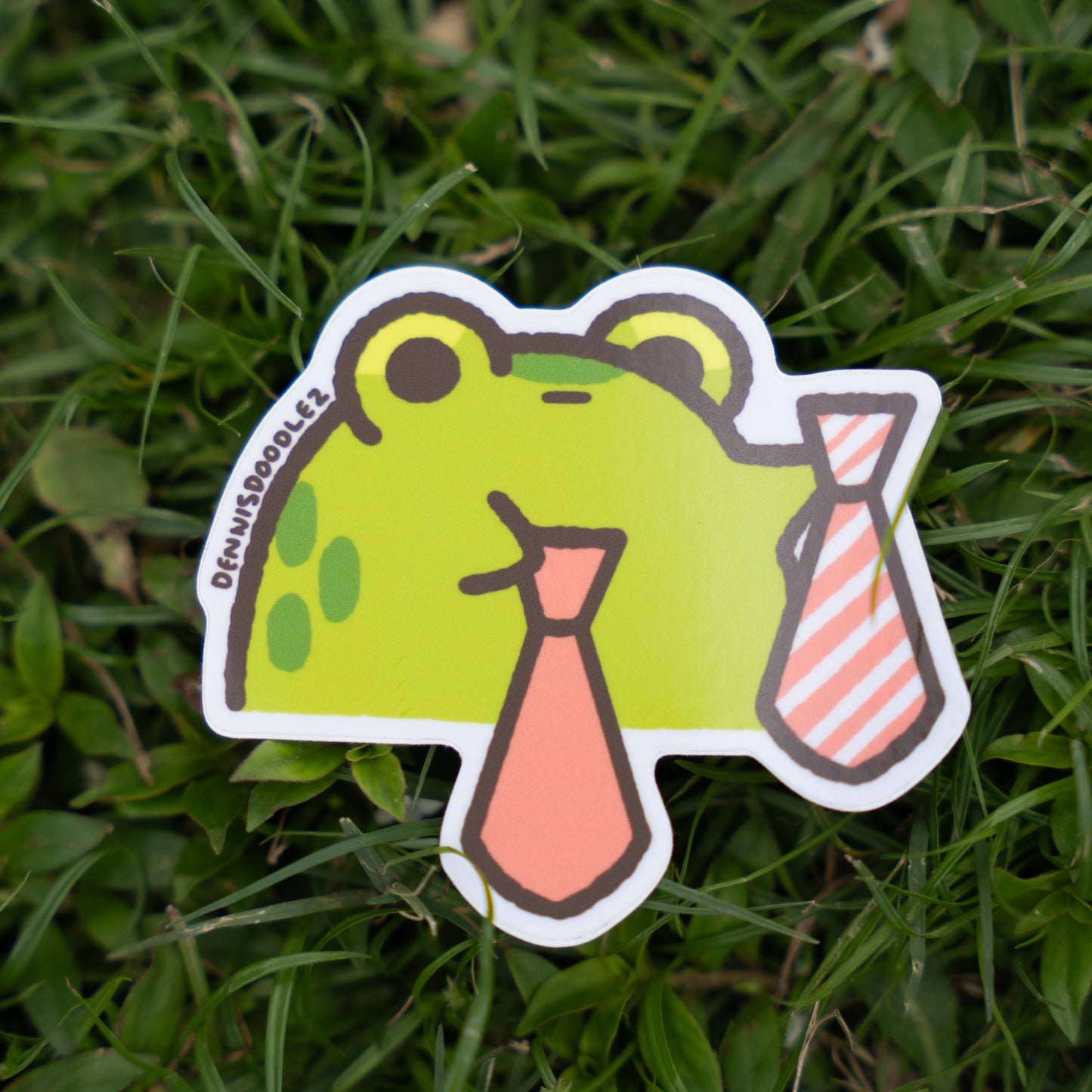 frog tie sticker