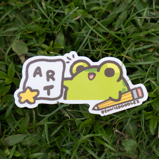 frog art sticker