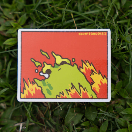 frog fire sticker