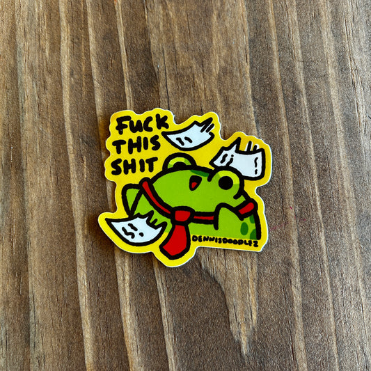 fk frog large sticker