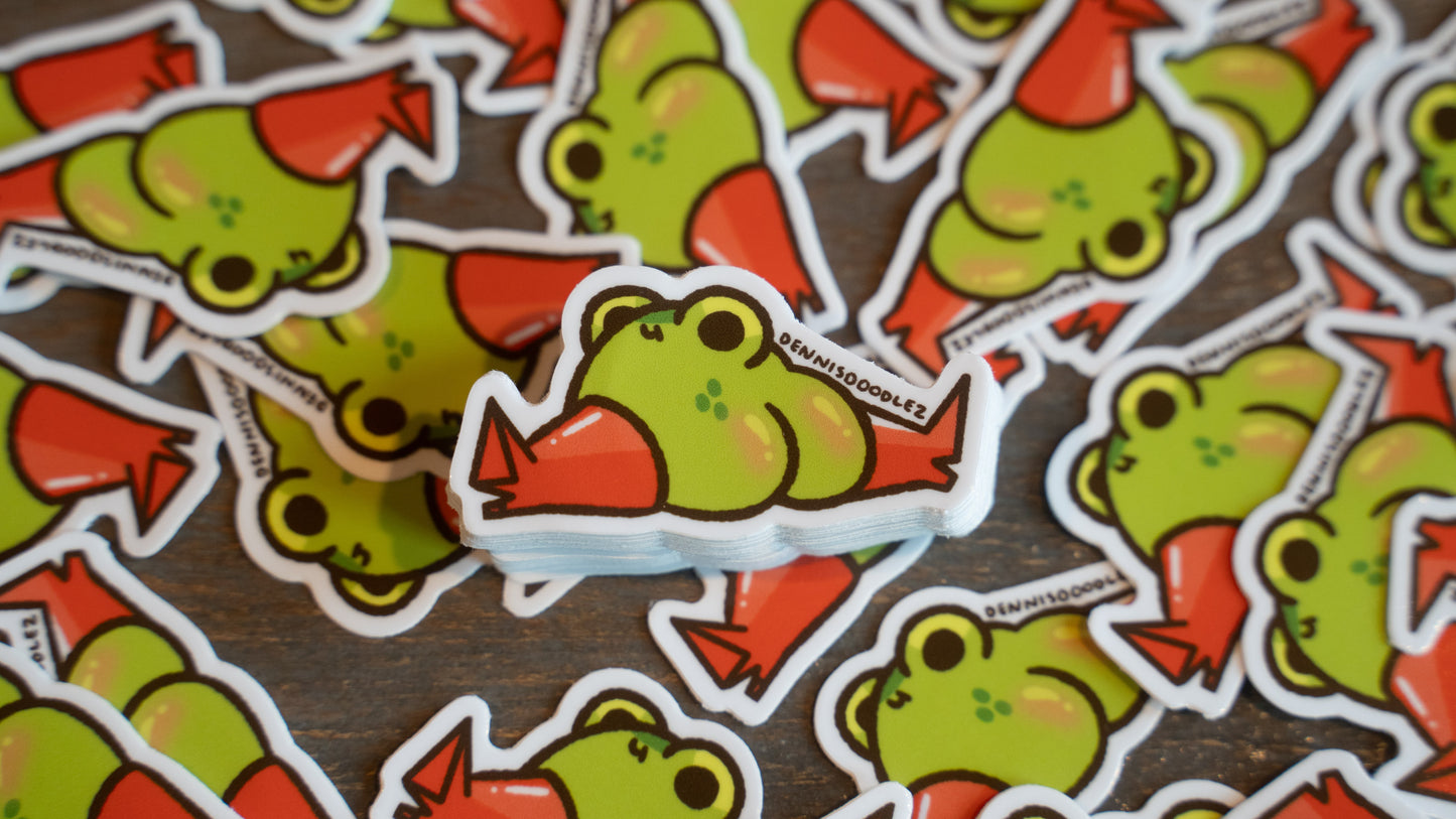 frog splits sticker
