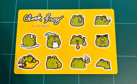 frog sticker sheet