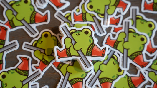 frog stripper sticker