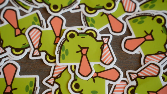 frog tie sticker