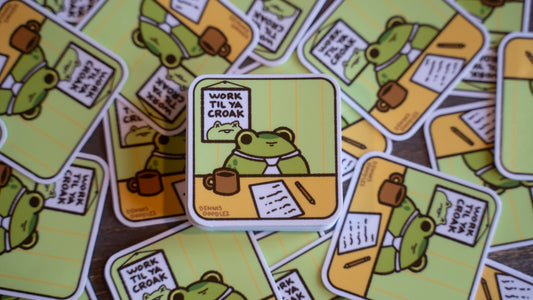 frog work sticker