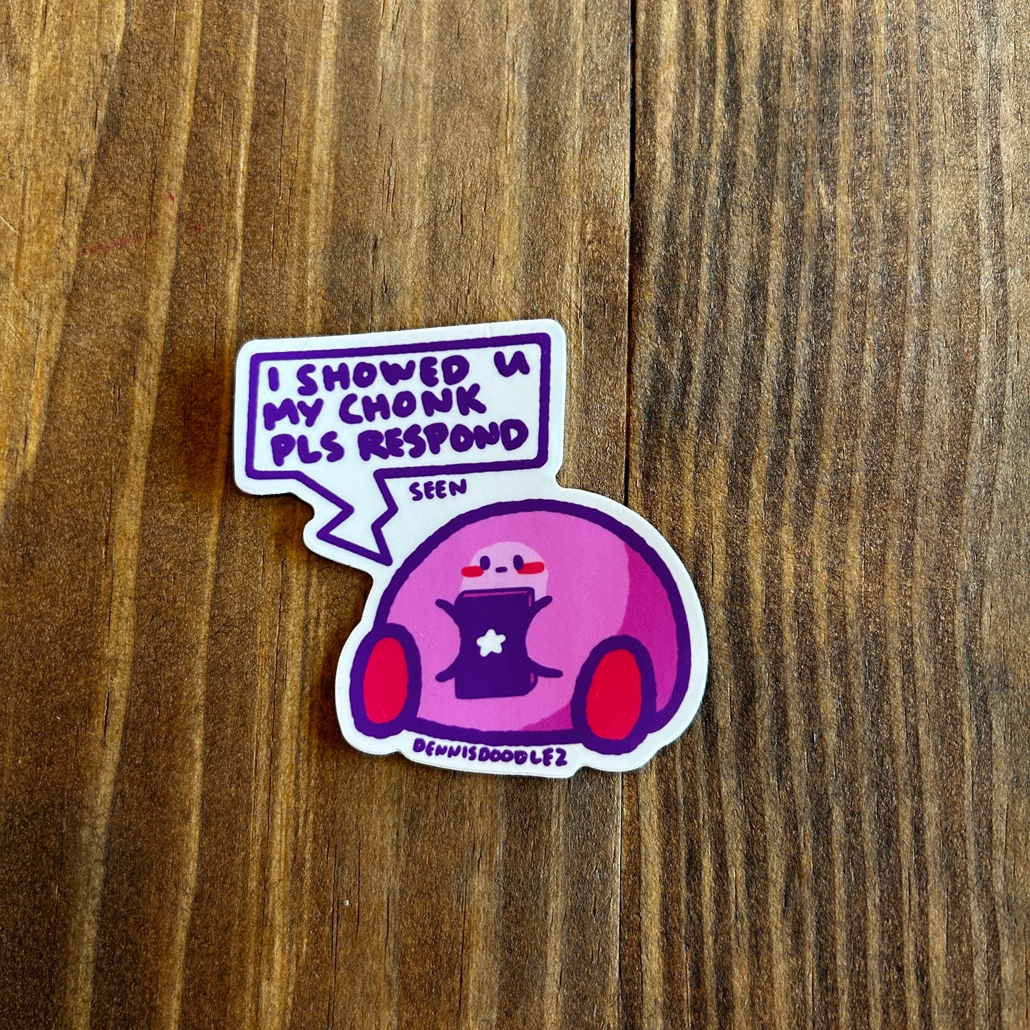 kirby large sticker