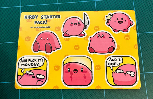 kirby sticker sheet