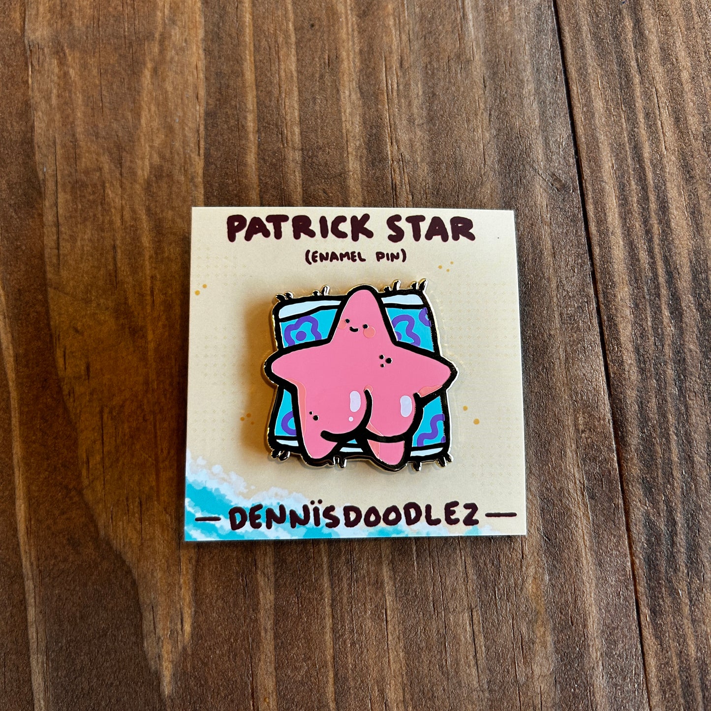 patrick enamel pin