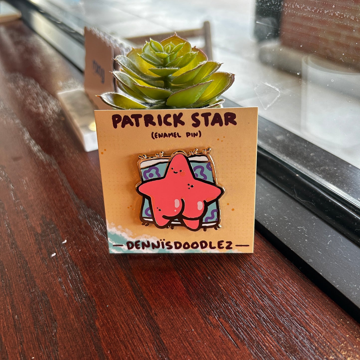 patrick enamel pin