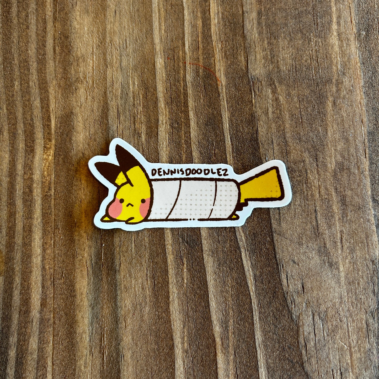 pikachu roll large sticker