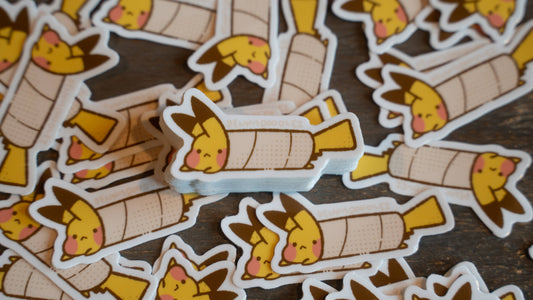 pikachu roll sticker